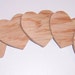 Heart Cutouts, Upcycled Unfinished Wood Set of Five