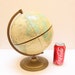 Vintage 9" Inch Cram's Imperial World Globe with Antique Brass Color Metal Stand