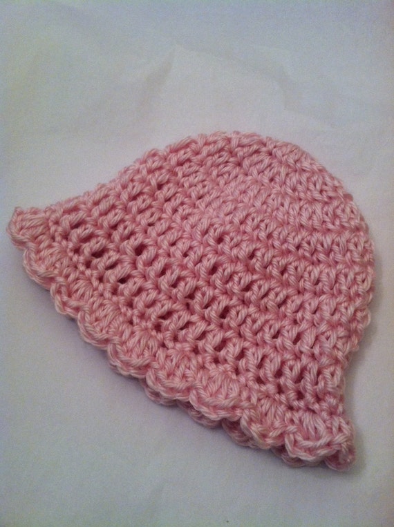 Newborn Baby Girl Cozy Crochet Baby Hat in Dusty Rose, Pink, Newborn Girl Hat, Little Girl Hat, Photography Prop
