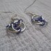 Celtic Trinity Knot Triad Chainmaille Earrings - Purple and Silver Chainmail