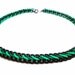 Glowing Chainmail Necklace Black & Green