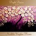 XLarge gallery wrap canvas Original Contemporary oil/acrylic Impasto Purple Passion painting by Nicolette Vaughan Horner