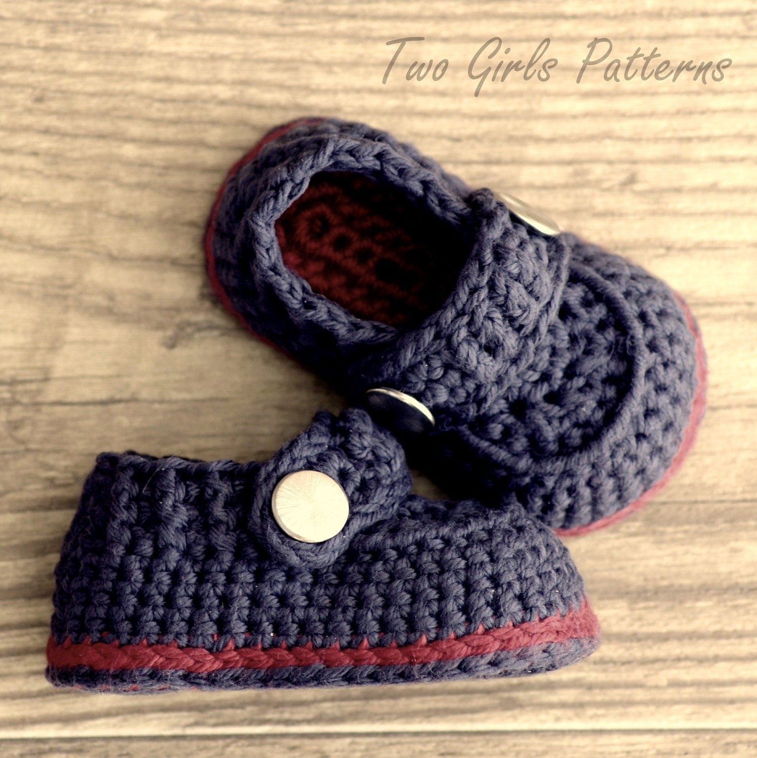 CROCHET PATTERN 203 Baby Boy Booties The by TwoGirlsPatterns