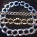 Big Bold Chunky Silver Metal Vintage Chain Link Style Necklace 1960's Rockabilly Mod Jewelry