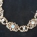 Designer Signed Vintage Aqua Teal Turquoise Blue Rhinestone Coro Bracelet 1950's Black Tie Formal Jewelry