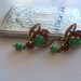 Vintage Earrings Green & Red Stones 1940's 1950's Collectible Jewelry Mad Men Mod Mid Century Rockabilly Bee Bug Like
