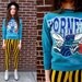 90's CHARLOTTE HORNETS Starter Teal Purple Basketball Sweatshirt XS