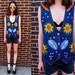 Denim Space Metallic Planet Embroidered Sun Zodiac Hippie Grunge Vest