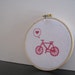 I Love You Too, Bicycle Cross Stitch Wall Art
