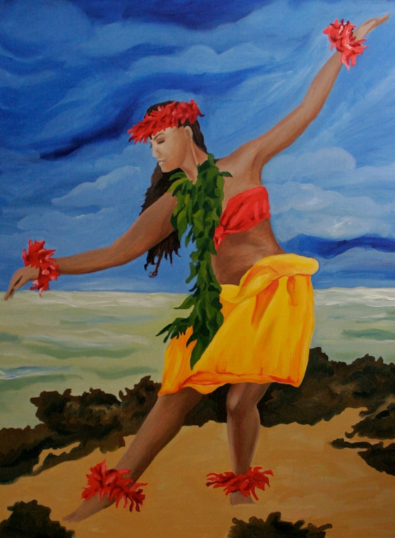 Reserved For Lede Hawaiian Hula Dancer 810 Fine