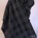 Possum merino Handwoven checked Wrap