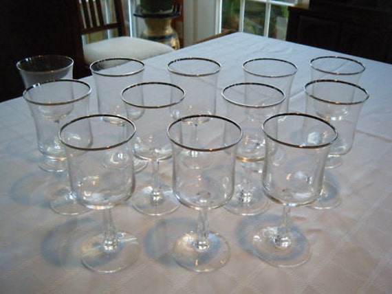 Noritake Crystal Wine Glasses Rhythm Clear Pattern with