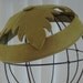 1950s green demi fascinator / pillbox hat