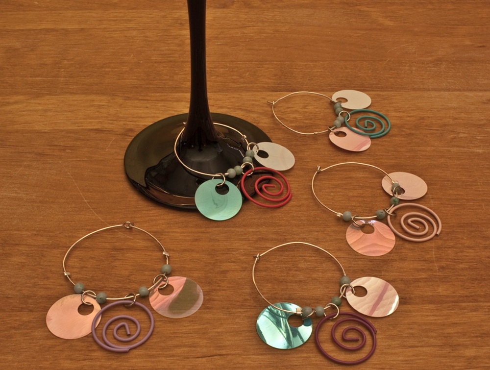 Spiral Wine Glass Jewelry by spiralenvy on Etsy