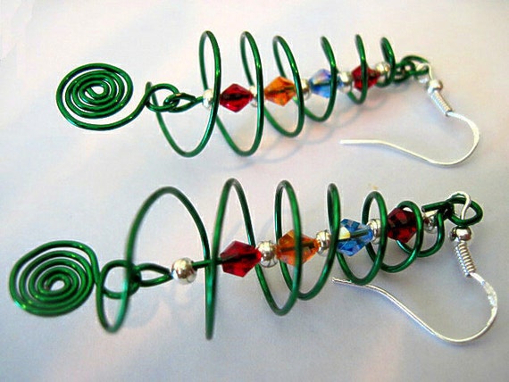 Handcrafted Spiral Yule Tree or Christmas by ArianrhodWolfchild