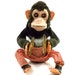 Antique Monkey battery operated // wind up style toy // Creepy macabre Cymbal Animal