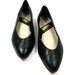 Everyday Black Leather Flats // 1980s size 7 1/2 // excellent condition // vintage womens shoes