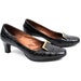 RESERVED / Alligator Leather High Heel Pumps / 1950s Vintage Gold Trimmed / Womens size 9 1/2