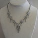 1950s Vintage Rhinestone Flower Necklace Choker