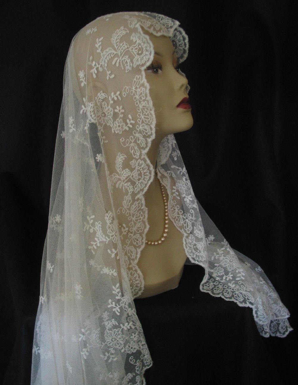 1915 Antique Lace Wedding Veil 2952