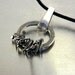 Reserved for Bec - Fine Silver Ring Jewelry on Black Cotton Necklace for Men or Women