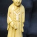 Antique Carved Ivory Japanese Man in Traditional Gown Netsuke