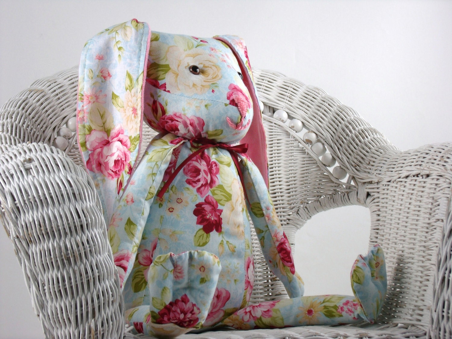 bunny rabbit toy stuffed animal shabby chic country rose bunny rabbit toy stuffed animal shabby chic country rose
