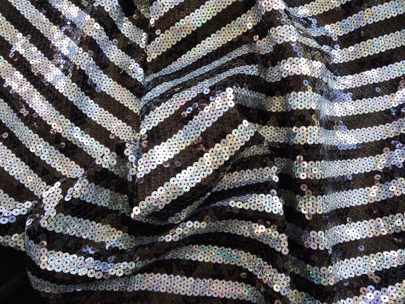 black and silver sequin