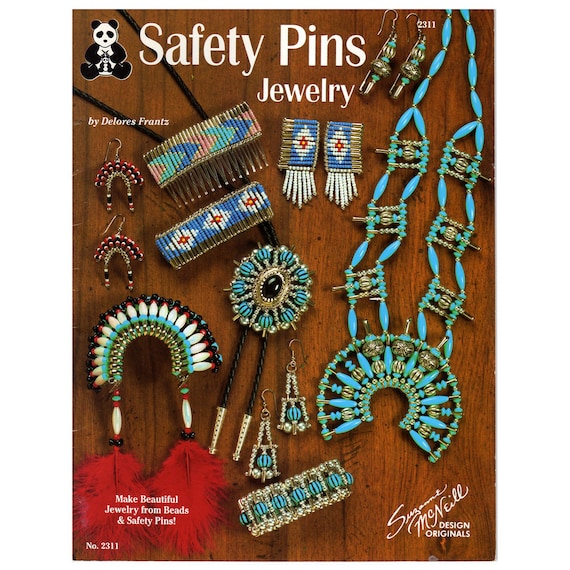 Safety Pin Jewelry Instructional Book by Suzanne McNeill
