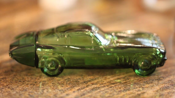 Vintage Avon Green Sports Car Aftershave Bottle by CoolBoyVintage