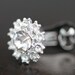 Vintage Silver Toned And Clear Crystal Rhinestone Clip On Earrings SHIPPING INCLUDED