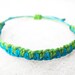 Lime Green and Turquoise Double Hitch Hemp Bracelet