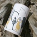 ON OFFER Small Silk Lampshade hand printed with yellow stags