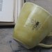 SALE 15% OFF-Porcelain Yellow Bee Mug