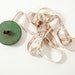 Vintage Cloth Measuring Tape in Compact Round Rusty Green Metal Container 50' Long