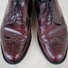 Vintage Men's Lace Up Burgundy Leather Oxford Shoes Spectator Size EUR 43 - 44
