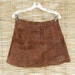 Vintage Brown Suede Patches Skirt