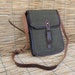 Vintage Unisex 1950's Army Officer Green Canvas Shoulder Strap Bag