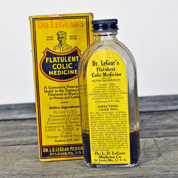 Dr. LeGear's Flatulent Colic Medicine. 4 oz