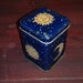 Sun and Moon and Stars metal cobalt blue square box