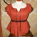 Spiced Pumpkin Willow Chemise with Drawstring Neck/Armbands -- Sz. L/XL -- Fits Bust 42"-46"
