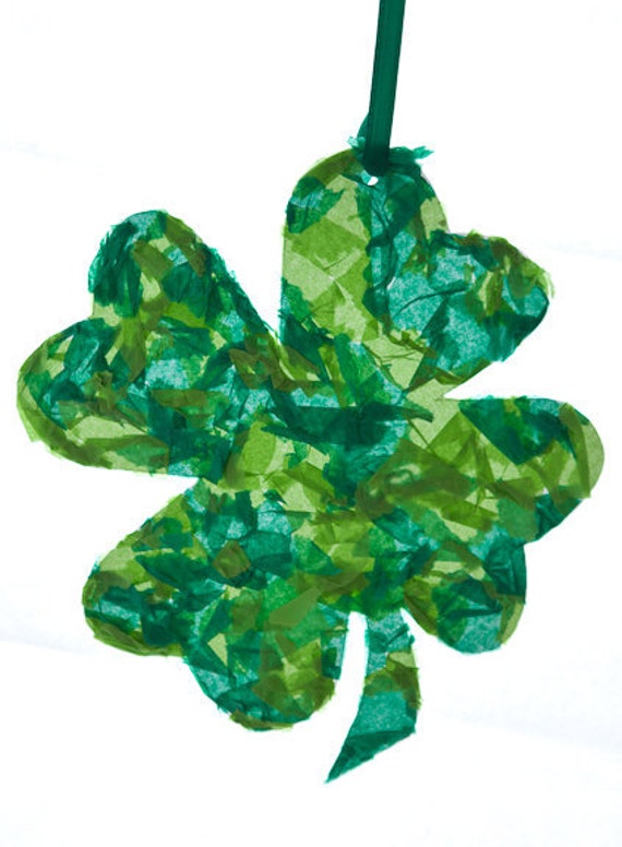 Items similar to St. Patrick's Day Shamrock Craft Kit, Clover, Art ...