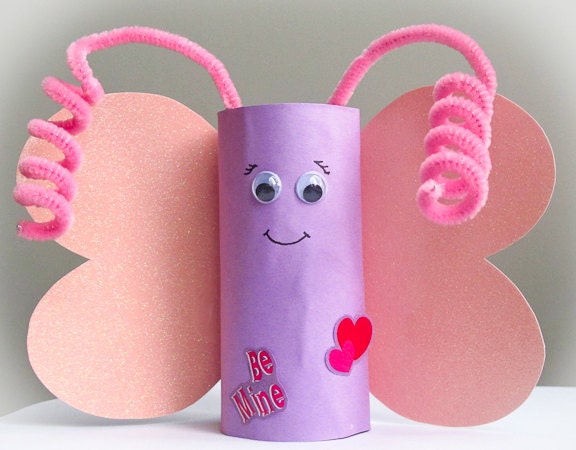 Valentine Butterfly art Craft Kit Kids Toddler by LoopsToLines