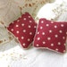 Red Star pillows dollhouse miniature