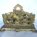 Bradley and Hubbard signed Brass Letter Holder with Deer Stag Hunt Scene