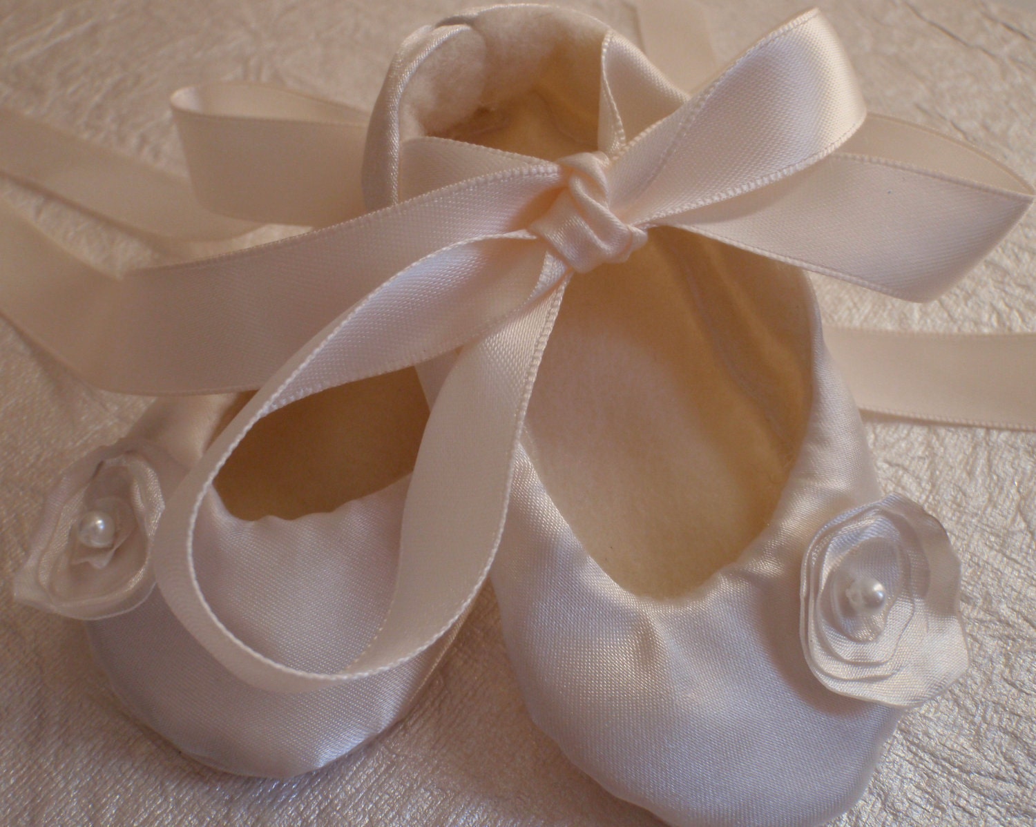 Satin Christening Shoes Baptism Shoes Ivory Custom Satin Christening Shoes Baptism Shoes Ivory Custom