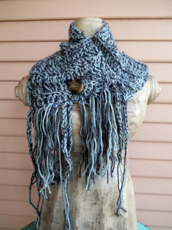 SALE Crocheted Scarf Fun and Funky by sewoldandnew on Etsy