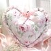 RESERVED for ROSE only 1 Rag Quilt Heart Throw Pillow in Simply Shabby Chic in Rosalie pattern