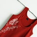 Fire brick Hand Painted Tank Butterfly Flowers Swarovski crystals