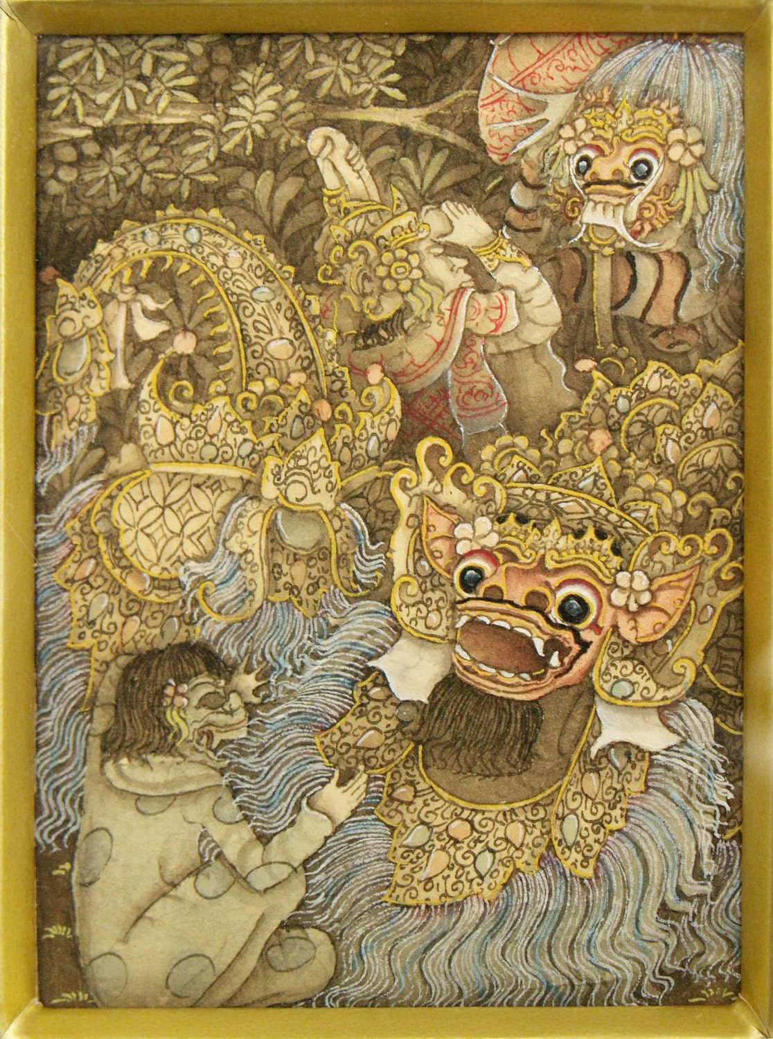 Balinese Miniature Painting Keliki Style 2 x 2